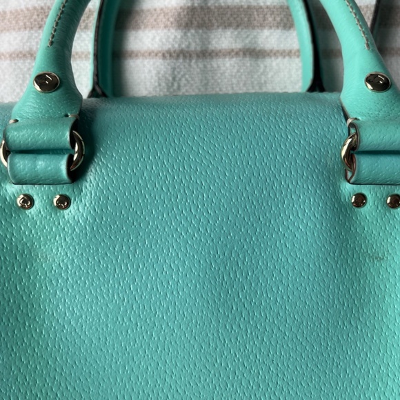 Kate Spade Alessa Wellesley Leather Satchel - Color: Robin's Egg Blue / Teal - Picture 8 of 16